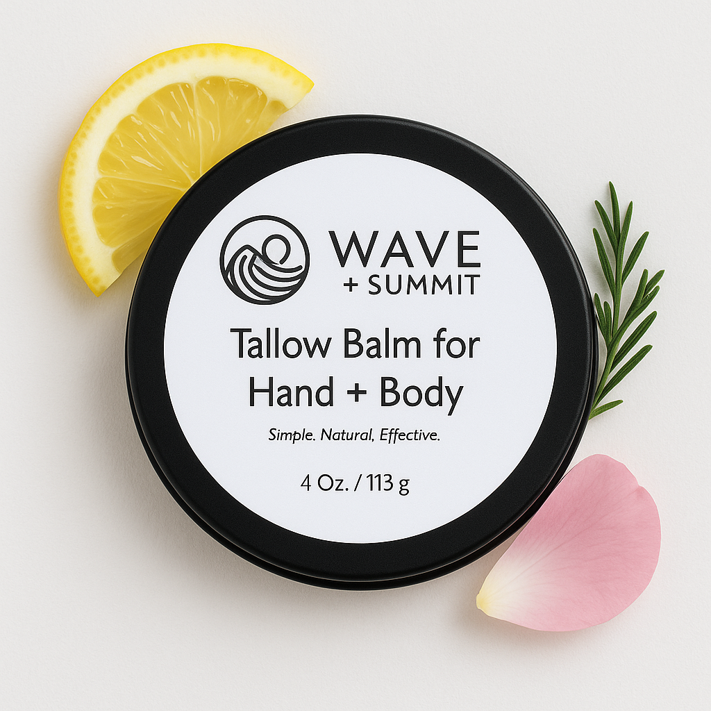 Wave + Summit 4 oz. Tallow Balm - Citrus Rose